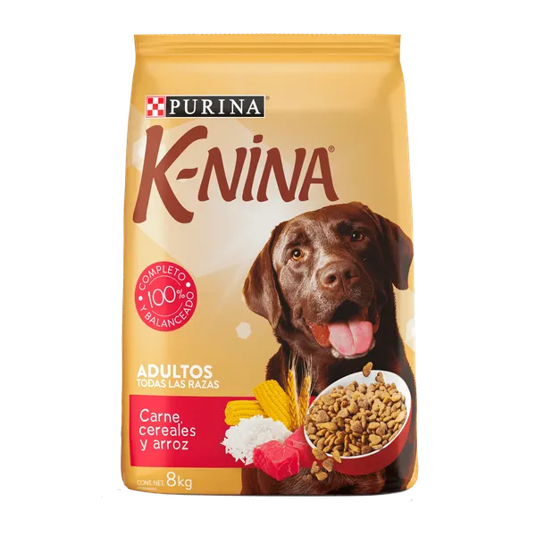 Alimento para Perros K-Nina Purina Adulto Carne Arroz y Creales 8kg